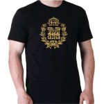 GRAPHIC UNISEX T-SHIRT with NAME INITIAL printed in Vintage look with Metallic inks