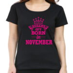 GRAPHIC MESSAGE UNISEX T-SHIRT (QUEENS ARE BORN IN...)