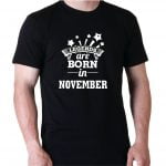 GRAPHIC MESSAGE UNISEX T-SHIRT - (LEGENDS ARE BORN IN...) SHOOTING STARS