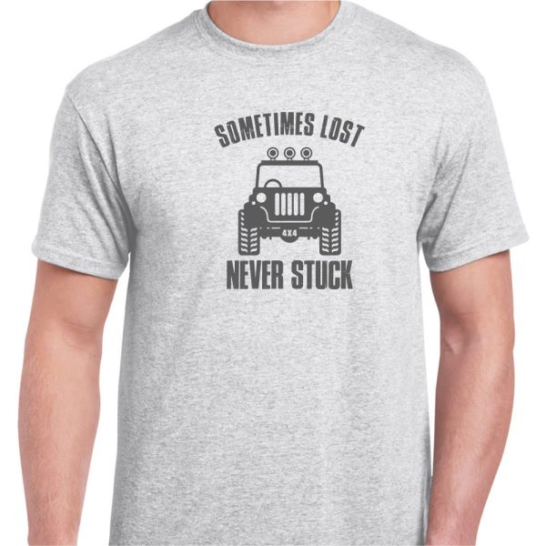 GRAPHIC UNISEX T-SHIRT - 4X4 OFF ROADING - NEVER STUCK