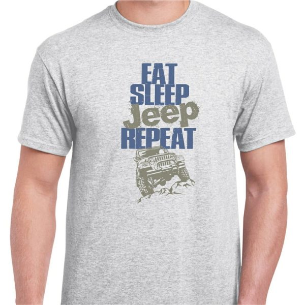 GRAPHIC UNISEX T-SHIRT (4x4 OFF ROADING - EAT SLEEP JEEP REPEAT)