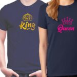 King Queen Crown Couple Tshirt