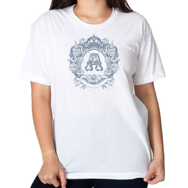 GRAPHIC UNISEX T-SHIRT with NAME INITIAL in Vintage look