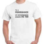 GRAPHIC UNISEX T-SHIRT - FUNNY QUOTE - AWESOME PROGRAMMER