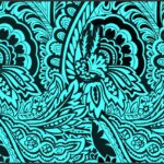 CANVAS PHOTO FRAME WITH HIGH RESOLUTION PRINTING - BLUE MEHNDI