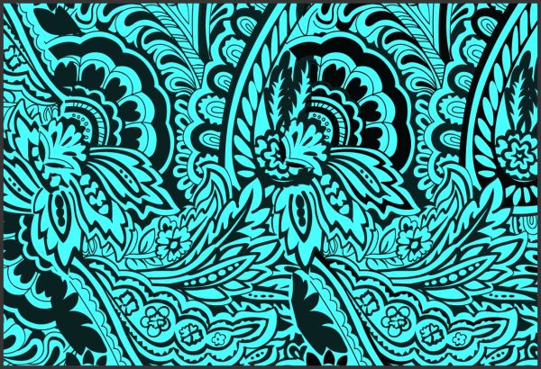 CANVAS PHOTO FRAME WITH HIGH RESOLUTION PRINTING - BLUE MEHNDI