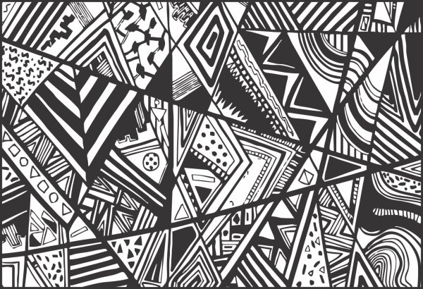 CANVAS PHOTO FRAME WITH HIGH RESOLUTION PRINTING - BLACK & WHITE CRISS-CROSS