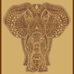 CANVAS PHOTO FRAME WITH HIGH RESOLUTION PRINTING - ELEPHANT ART