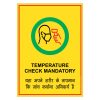 CORONA COVID Sticker Poster - Temperature Check