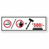 Fine for Smoking and Spitting Sign