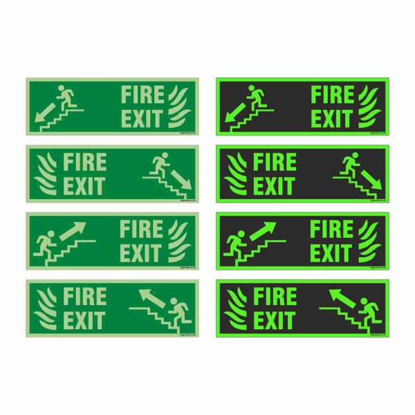Glow in dark Fire Safety Sign