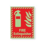 Glow in dark Fire Safety Sign
