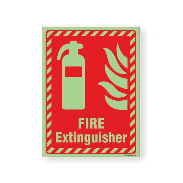 Glow in dark Fire Safety Sign