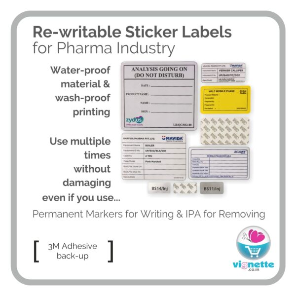 NON-DESTRUCTIVE LABELS & SIGNS for Pharmaceutical Industry